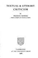 Cover of Textual & literary criticism