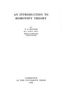 Cover of An Introduction to Homotopy Theory