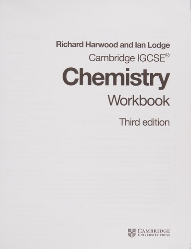 Cover of Cambridge IGCSE chemistry coursebook