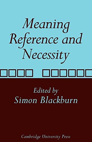 Cover of Meaning, reference, and necessity