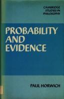 Cover of Probability and evidence