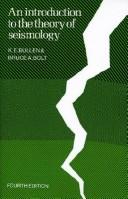 Cover of An introduction to the theory of seismology