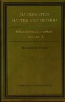 Cover of Mathematics, matter, and method