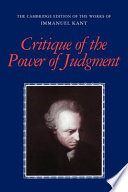 Cover of Critique of the Power of Judgment