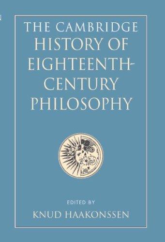 Cover of The Cambridge history of eighteenth-century philosophy