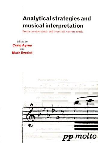 Cover of Analytical strategies and musical interpretation