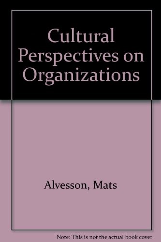 Cover of Cultural perspectives on organizations