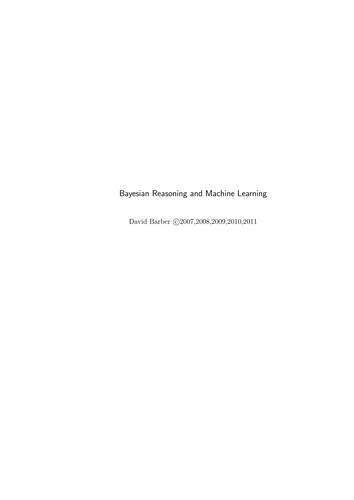 Cover of Bayesian reasoning and machine learning