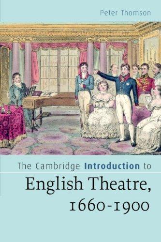 Cover of The Cambridge Introduction to English Theatre, 1660-1900 (Cambridge Introductions to Literature)