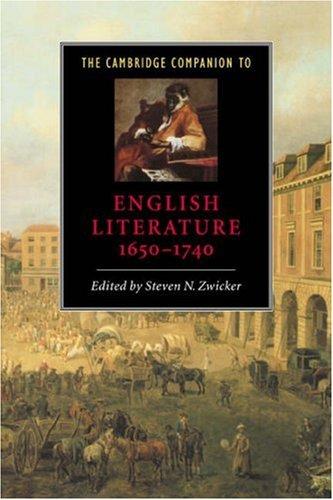 Cover of The Cambridge Companion to English Literature, 16501740
