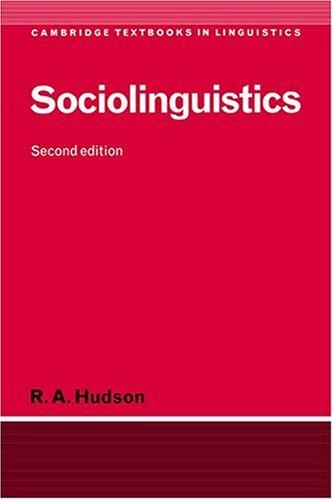 Cover of Sociolinguistics