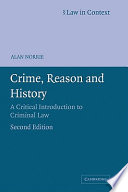 Cover of Crime, Reason and History
