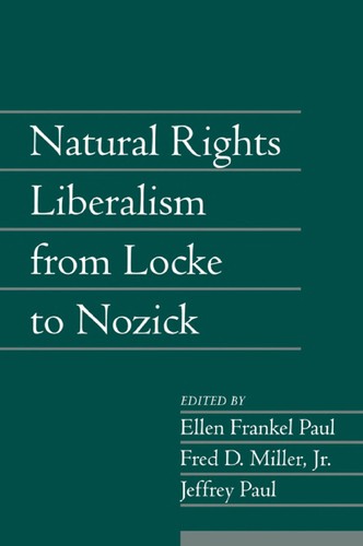 Cover of Natural rights liberalism from Locke to Nozick