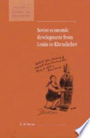 Cover of Soviet Economic Development from Lenin to Khrushchev