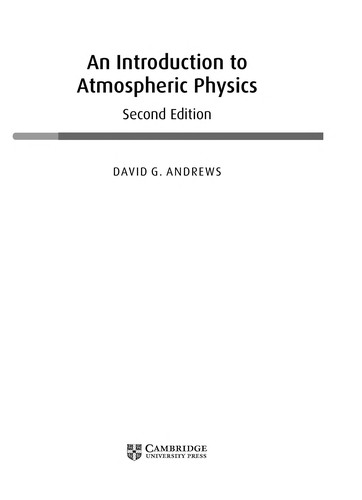 Cover of An introduction to atmospheric physics