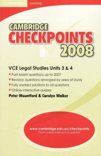 Cover of VCE legal studies units 3 & 4
