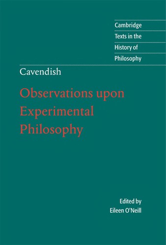 Cover of Margaret Cavendish: Observations Upon Experimental Philosophy