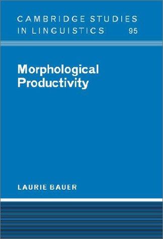Cover of Morphological productivity
