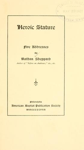 Cover of Heroic stature