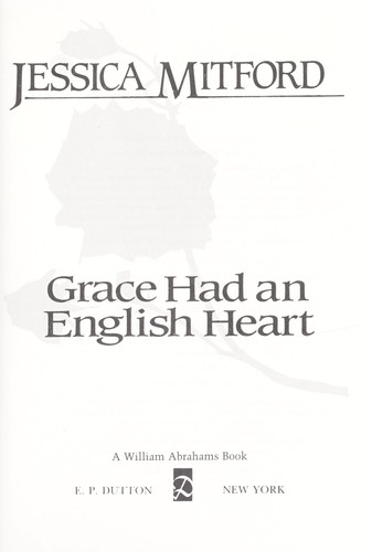 Cover of Grace had an English heart