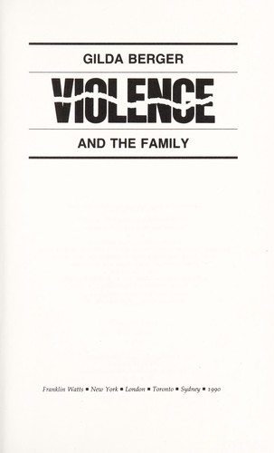 Cover of Violence and the family