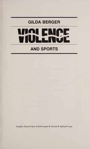 Cover of Violence and sports