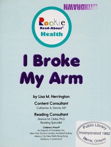 Cover of I broke my arm