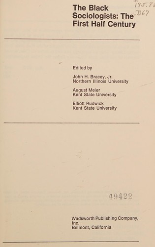 Cover of The Black sociologists