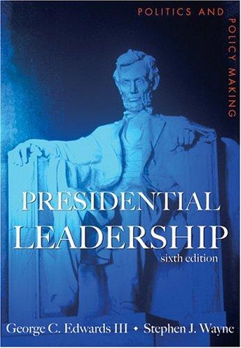 Cover of Presidential leadership