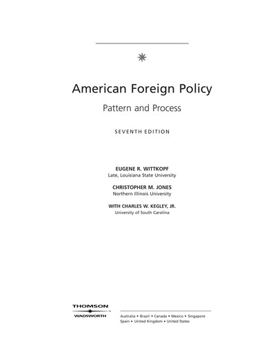 Cover of American Foreign Policy: Pattern and Process