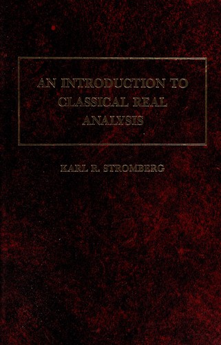 Cover of Introduction to classical real analysis