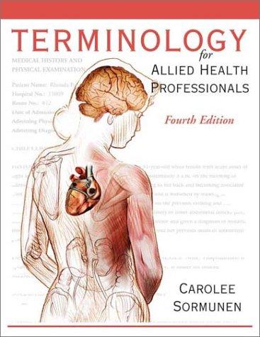 Cover of Terminology for Allied Health Professionals