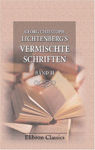 Cover of Georg Christoph Lichtenberg's vermischte Schriften