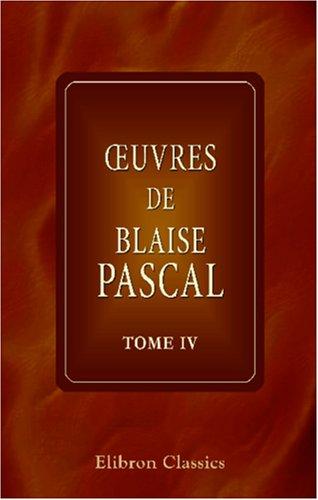 Cover of Œuvres de Blaise Pascal