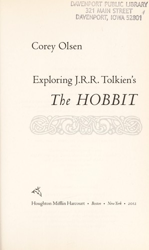 Cover of Exploring J.R.R. Tolkien's The hobbit