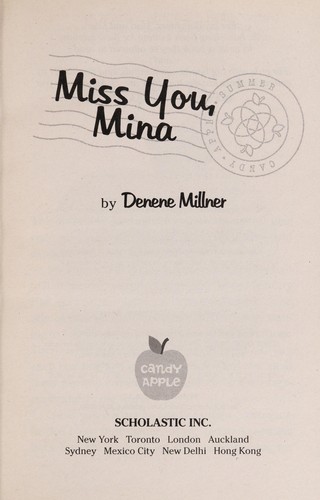 Cover of Miss you, Mina