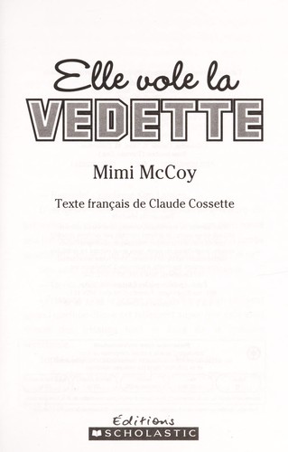 Cover of Elle vole la vedette
