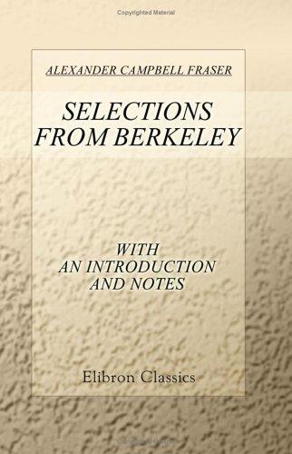 Cover of Selections from Berkeley with an Introduction and Notes