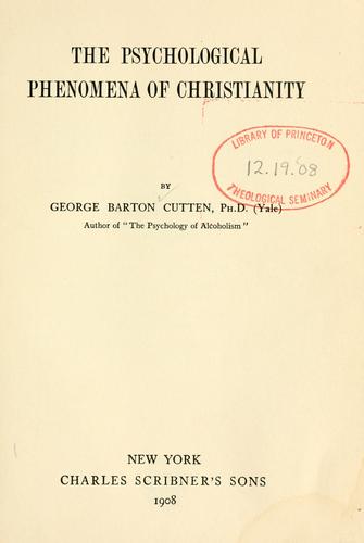 Cover of The psychological phenomena of Christianity