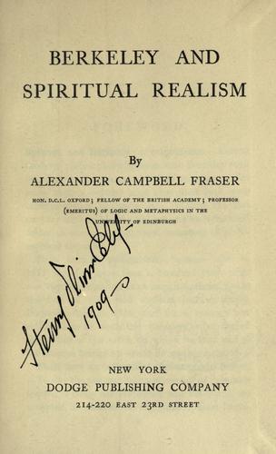 Cover of Berkeley And Spiritual Realism