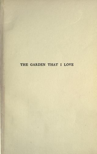 Cover of The garden that I love