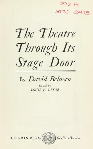 Cover of The theatre through its stage door