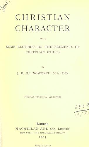 Cover of Christian character