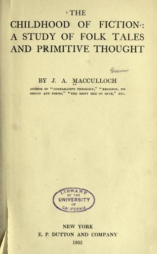Cover of The childhood of fiction
