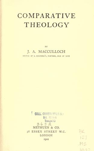 Cover of Comparative theology