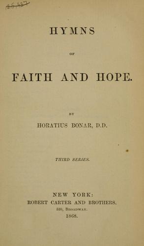 Cover of Hymns of faith and hope