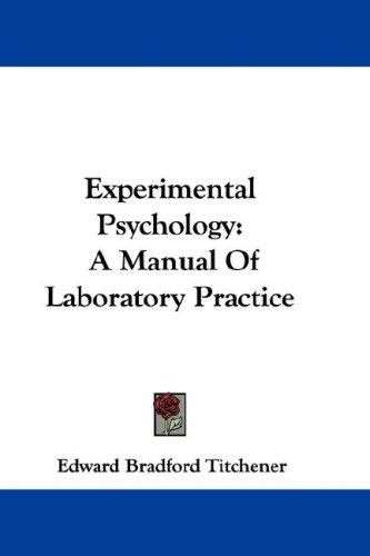 Cover of Experimental psychology