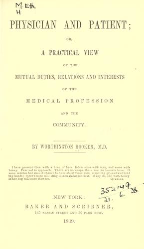 Cover of Physician and patient