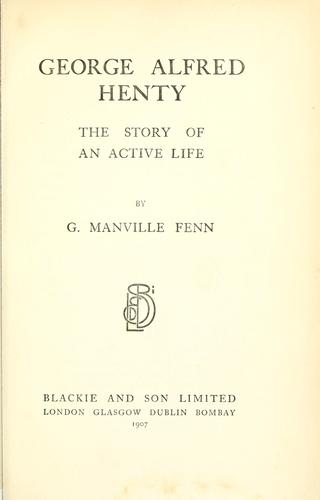 Cover of George Alfred Henty