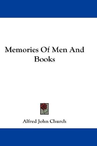Cover of Memories of men and books